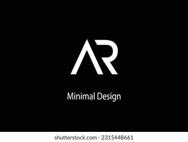 Alphabet AR monogram logo design. Alphabet . AR vector logo. Modran word AR logo. AR marketing design. 