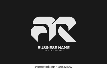 Alphabet AR or RA abstract monogram vector logo template