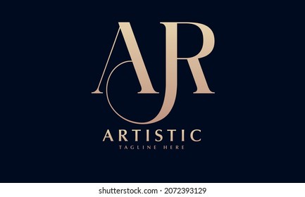 Alphabet AR or RA illustration monogram vector logo template