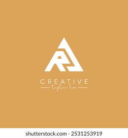 Alphabet AR RA Letter Artistic Stylish Logo Design. Initial Based Vector.