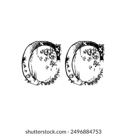 Alphabet art abusive pencil black artistic creative vector draw element font symbol text icon logo design