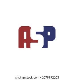 alphabet art logo logotype red and blue theme vector