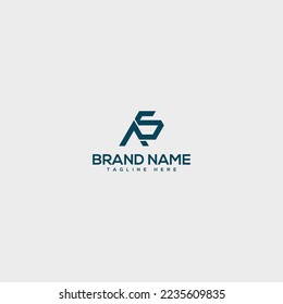 Alphabet AS, SA, A, S Letter Logo Design Vorlage Vektorgrafik.
