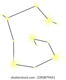 an alphabet with an astrological sign theme