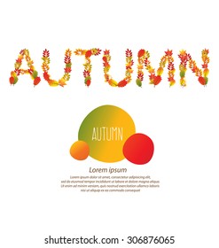 alphabet of autumn leaves