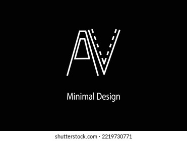 Diseño del logotipo del monocultivo AV de los alfabetos