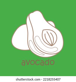 Alphabet A For Avocado Digital Stamp