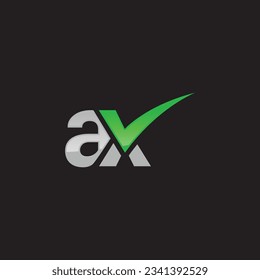 Alphabet AX letters Initials Monogram logo XA Design, Letter Logo Design with a Creative Cut. Creative logo design. AX in Circle Logo Vector Template Designs Illustrate EPS10
