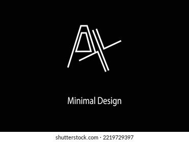 Alphabet AX monogram logo design