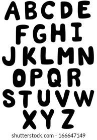Alphabet A-Z Black