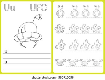 Alphabet A-Z - puzzle Worksheet, Exercises for kids - Coloring book