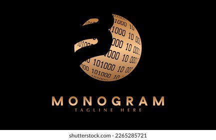Plantilla de logotipo de letras del vector del monograma abstracto B de alfabeto