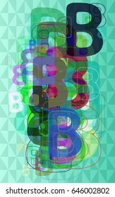 Alphabet B art design