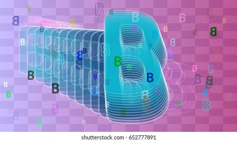 Alphabet B art design