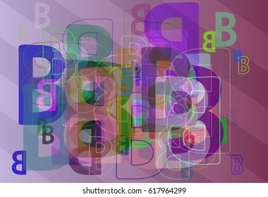 Alphabet B art elements