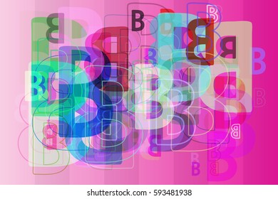 Alphabet B Art Template Stock Vector (Royalty Free) 593481938 ...