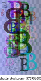 Alphabet B art vector