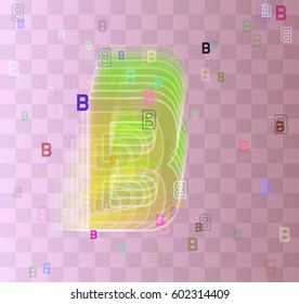 Alphabet B background icon