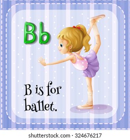 Alphabet B is for ballet illustration