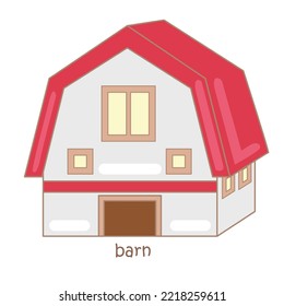 Alphabet B For Barn Illustration Vector Clipart