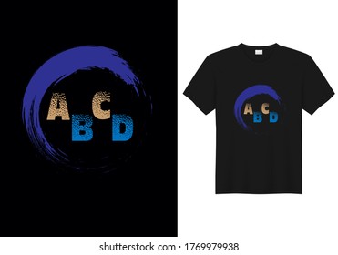 Alphabet A B C D Letters, art shape vector t-shirt design, illustration, text design