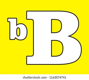 ALPHABET B CAPITAL LETTER VECTOR ICON 