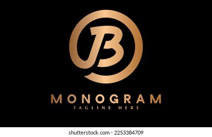 Alphabet B font letter abstract monogram vector logo template