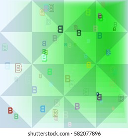 Alphabet B icon template