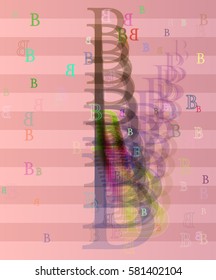 Alphabet B idea vector