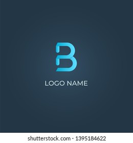 Alphabet B letter vector design