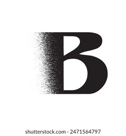Alphabet B Line Art Illustration Flat Design