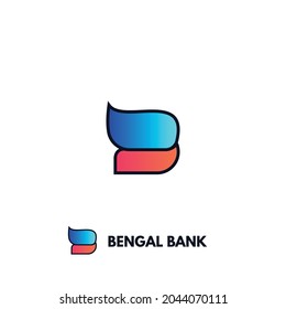 Diseño de iconos con el logotipo del alfabeto B. Plantilla de diseño de iconos con logotipo bancario. 