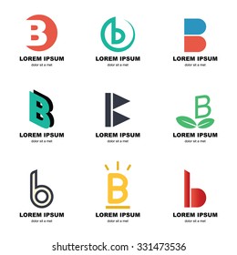 alphabet b logo, vector elements design