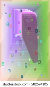Alphabet B pattern vector
