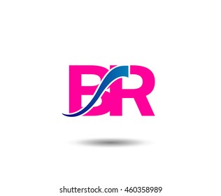 Alphabet B and R logo design. Vector illustration
