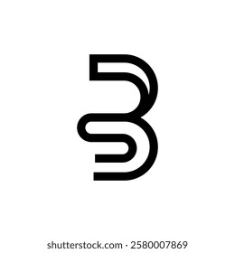 alphabet b s logo vector eps illustration