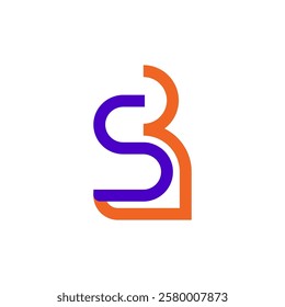 alphabet b s logo vector eps illustration