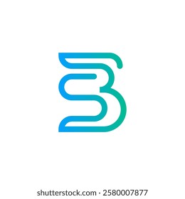 alphabet b s logo vector eps illustration