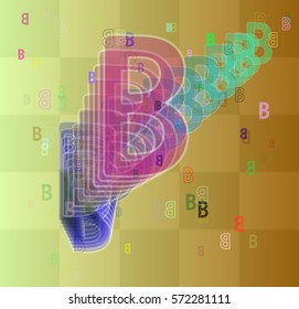 Alphabet B template background