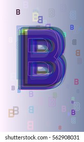 Alphabet B template texture