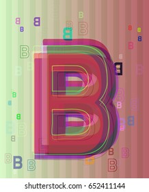Alphabet B texture background
