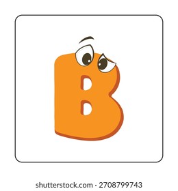Alfabeto B Vector Tarjetas de dibujos animados