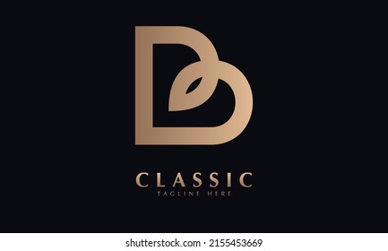 Alphabet B Vector monogram icon logo template