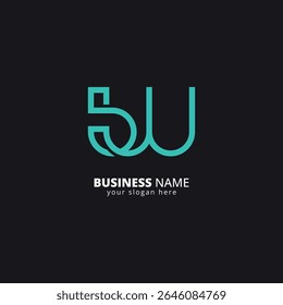 Logotipo de combinação de letras dos alfabetos B e W, símbolo corporativo elegante.
