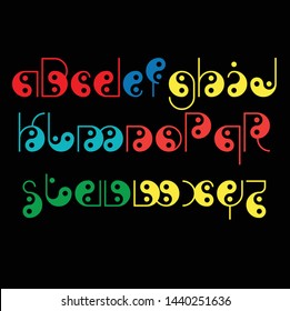 Alphabet for baby is typography design