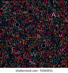 Alphabet background, vector