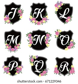Alphabet Badges J-R