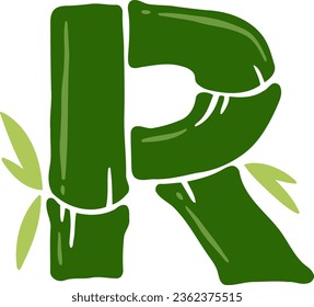 ein Alphabet mit einem Bambusthema