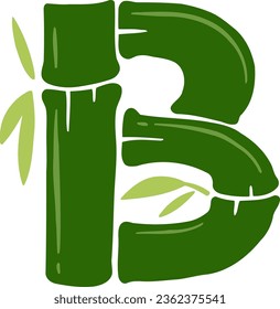 ein Alphabet mit einem Bambusthema