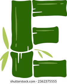 an alphabet with a bamboo theme